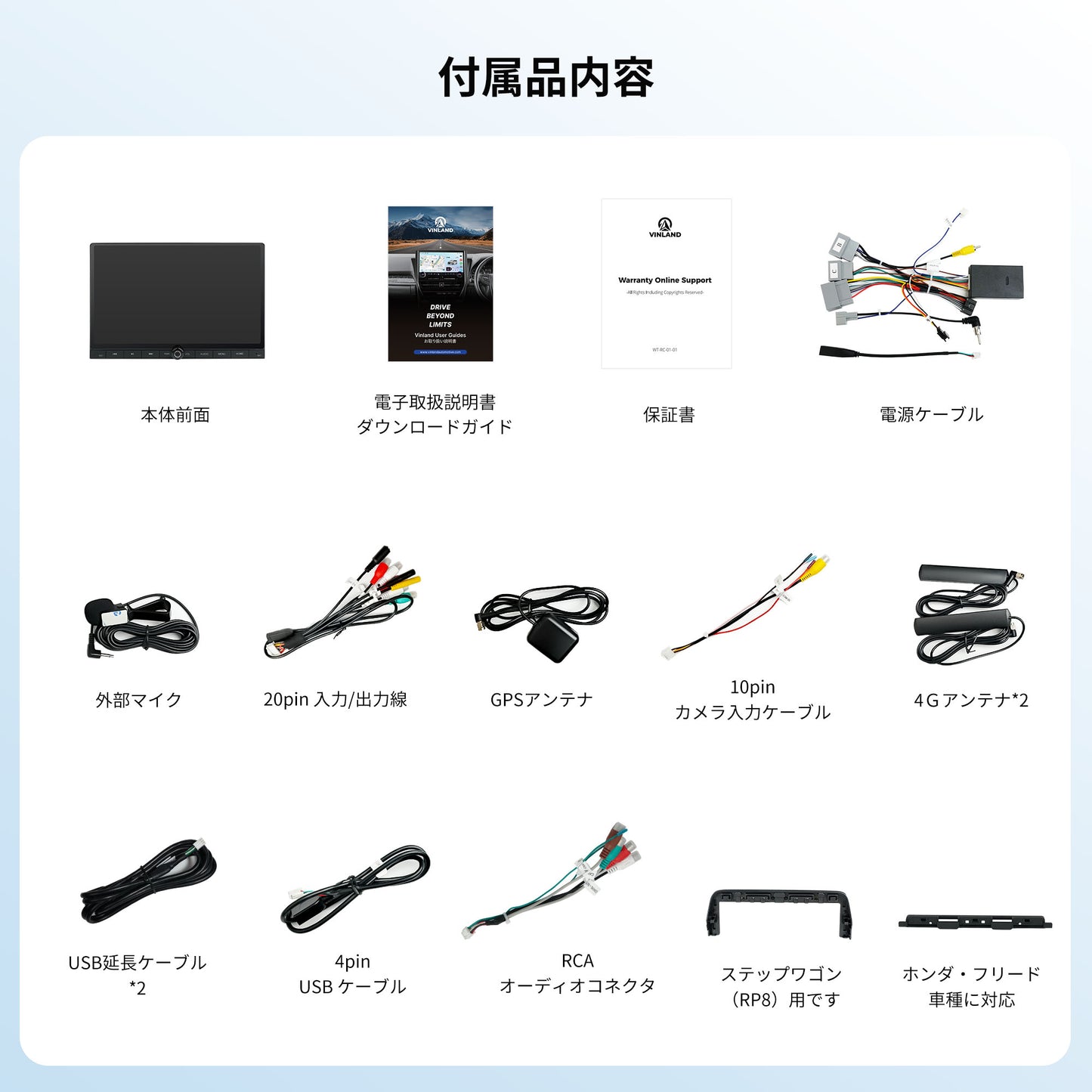 RVFR24 ホンダ ステップワゴン RP6/RP7/RP8 & フリード GT1〜GT8専用Android13 カーナビ