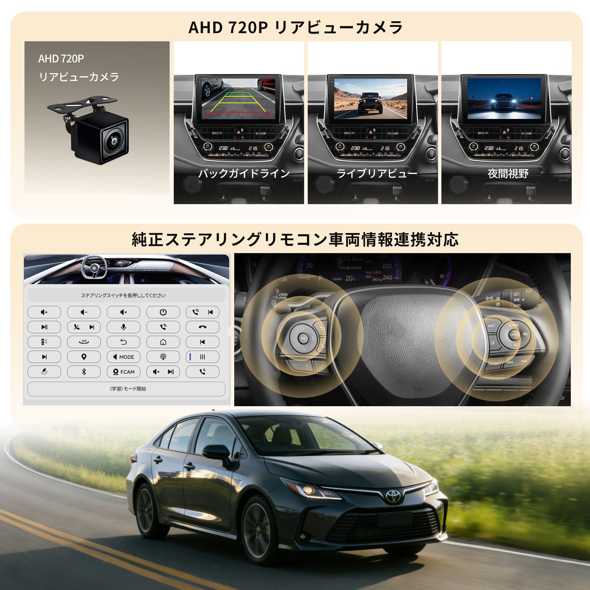V14TOCR11 トヨタ カローラ専用 Android15カーナビ – VINLAND.JP