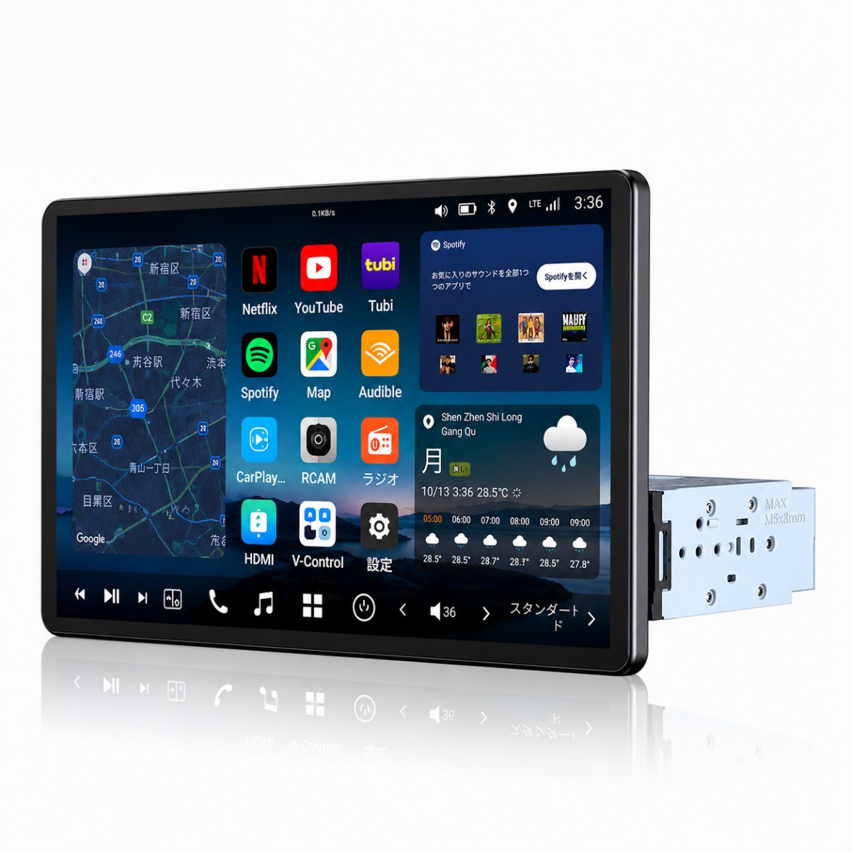 V13G110 10.1インチ QLED 浮動式プレミアムカーナビ – VINLAND.JP
