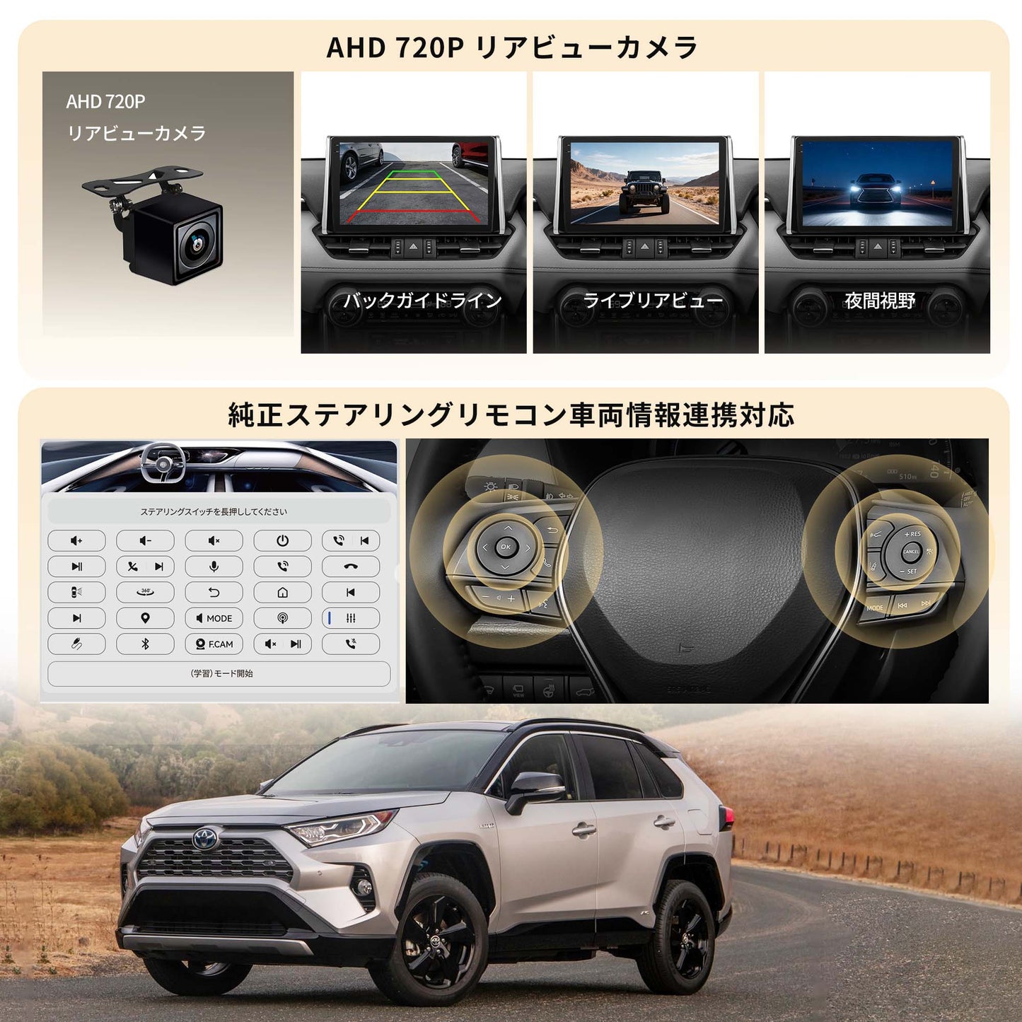 V14R4211 トヨタ RAV4（2019〜2025年式）専用設計 10インチ Android15 カーナビ