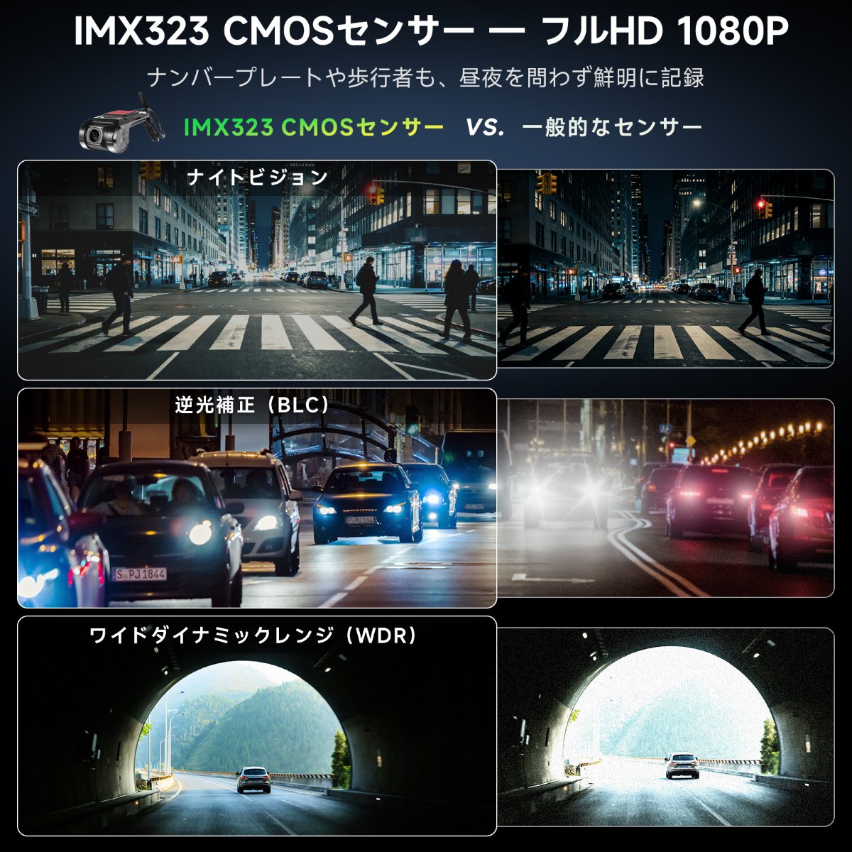 VIN-44P2 Sony センサー搭載 1080P USB接続 ドライブレコーダー（オンダッシュカメラ）