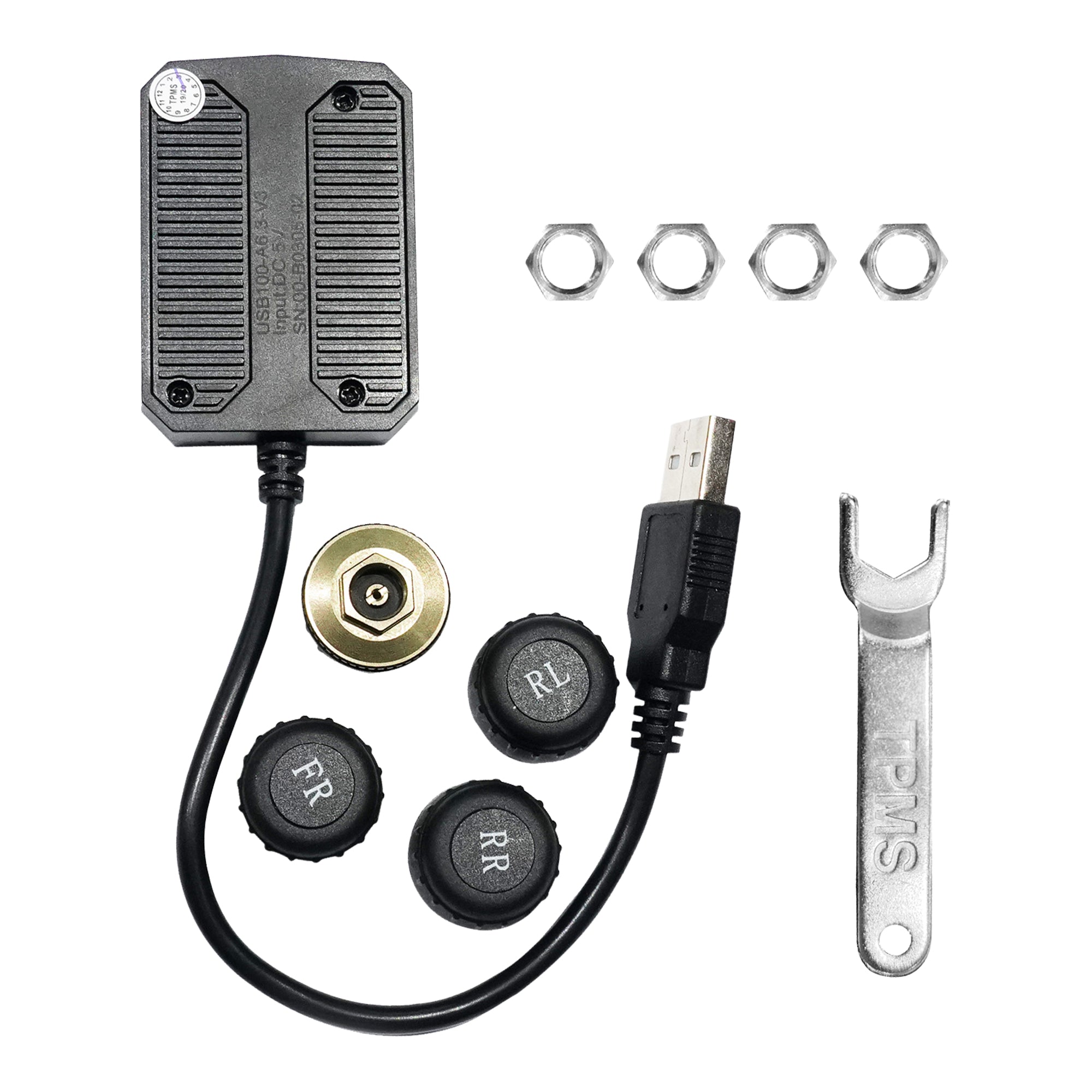 USB TPMS Tyre Pressure Monitoring Sensors System