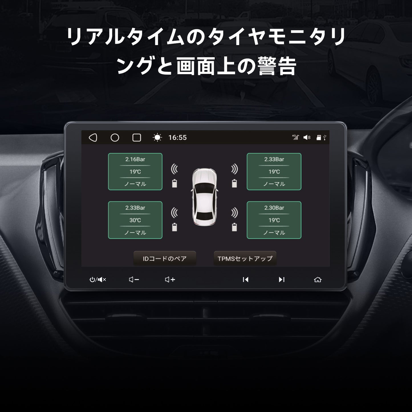 VIN-UTP1 USB接続 タイヤ空気圧モニタリングシステム（TPMS）